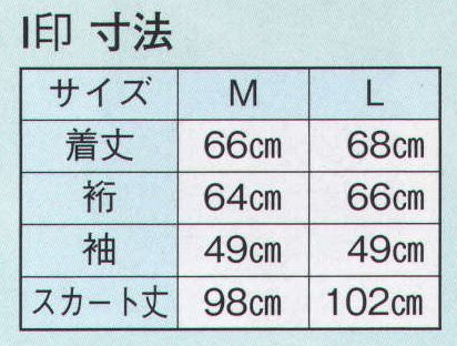 日本の歳時記 I-8958 二部式着物 I印 絽 サイズ／スペック